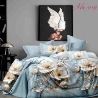 Простыня 220х220 ДомВелл (Поплин) 8038В Абелия