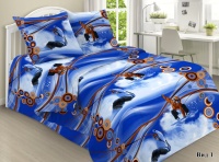Комплект постельного белья 1,5 (50*70) ДомВелл Поплин Детство 1635 Сноуборд (1 наволочка)