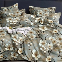 Простыня 150х215 ДомВелл (Бязь) 3028 Белая сакура