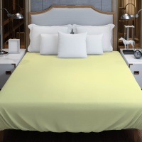 Простыня на резинке 90*200 ДомВелл (Поплин) Шампань