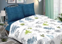 Простыня 150х215 ДомВелл (Поплин) 840-1 Флористика
