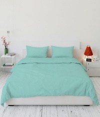Пододеяльник 2-х сп. (215*175 см) ДомВелл (Поплин) Аквамарин
