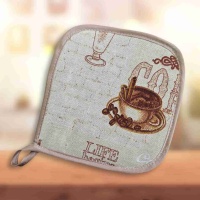 Прихватка кухонная ДомВелл рогожка Кофейное изобилие 0516/1/946