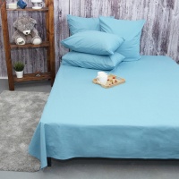 Простыня 150х215 ДомВелл (Поплин) Дельфин