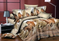 Пододеяльник 1,5 сп. (215*143 см) ДомВелл (Сатин) СН12А Лошади
