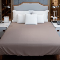 Простыня 150х215 ДомВелл (Поплин) Мокко