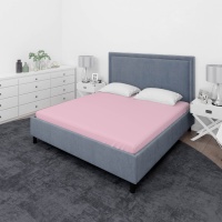 Простыня на резинке 160*200 ДомВелл (Поплин) Розовый