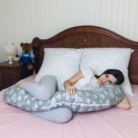 Наволочка "Бумеранг" 7295/39 Сердечки серые (Бязь) ДомВелл 195*30 на молнии с завязками 