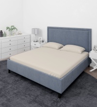 Простыня 220х220 ДомВелл (Поплин) Шампань