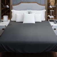 Простыня 220х240 ДомВелл (Поплин) Чёрный