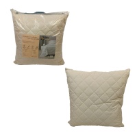 Подушка 70х70 Овечья шерсть (чехол п/э 70, стеганный с молнией, кант, пакет) ДомВелл 