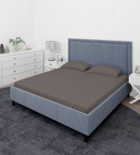 Пододеяльник 2-х сп. (215*175 см) ДомВелл (Поплин) Мокко