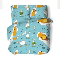 Комплект постельного белья 1,5 (50*70) ДомВелл Поплин Детство 5098/1 Веселые гуси (1 наволочка)
