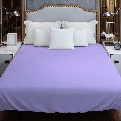 Простыня 220х240 ДомВелл (Поплин) Сирень