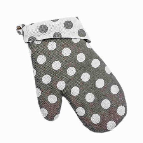 Варежка кухонная стёганная Калейдоскоп ДомВелл рогожка Кварц