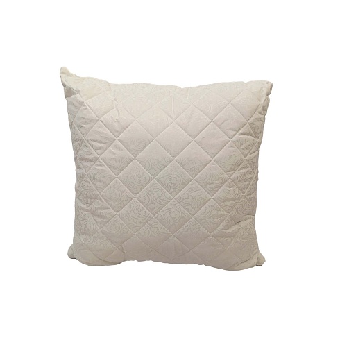 Подушка 70х70 Лебяжий пух (чехол п/э 70, стеганный, кант, пакет) ДомВелл 