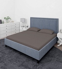 Простыня 220х220 ДомВелл (Поплин) Мокко