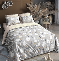 Комплект постельного белья 1,5 (50*70) ДомВелл Поплин Детство 7642 Гуси (1 наволочка)