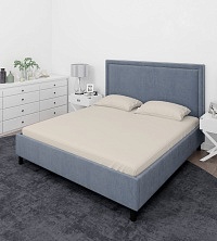 Простыня 220х220 ДомВелл (Поплин) Шампань